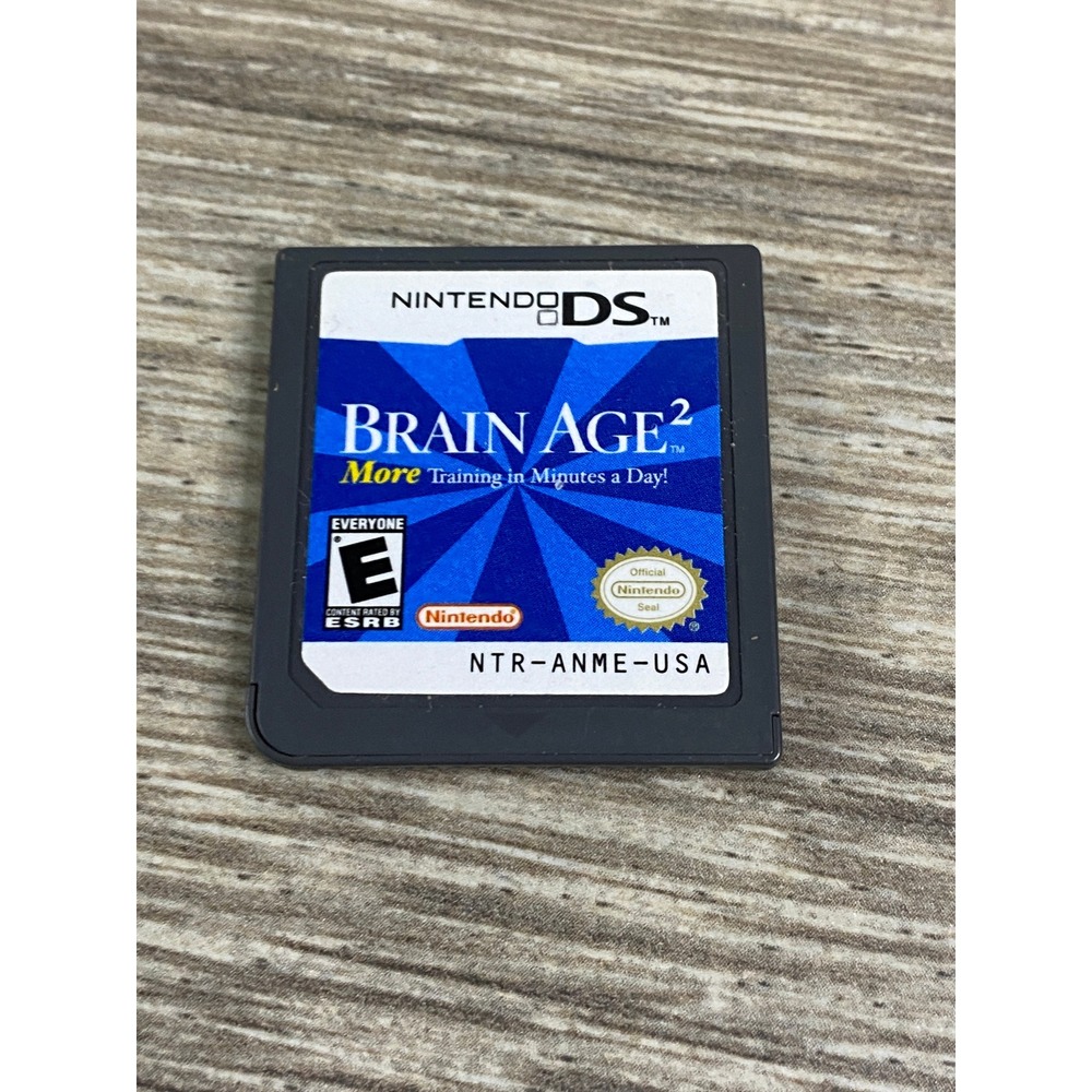 Nintendo DS Brain Age 2 More Training in Minutes a Day NTR-ANME-USA Authentic